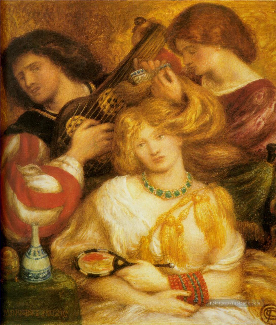Matin Musique préraphaélite Brotherhood Dante Gabriel Rossetti Peintures à l'huile